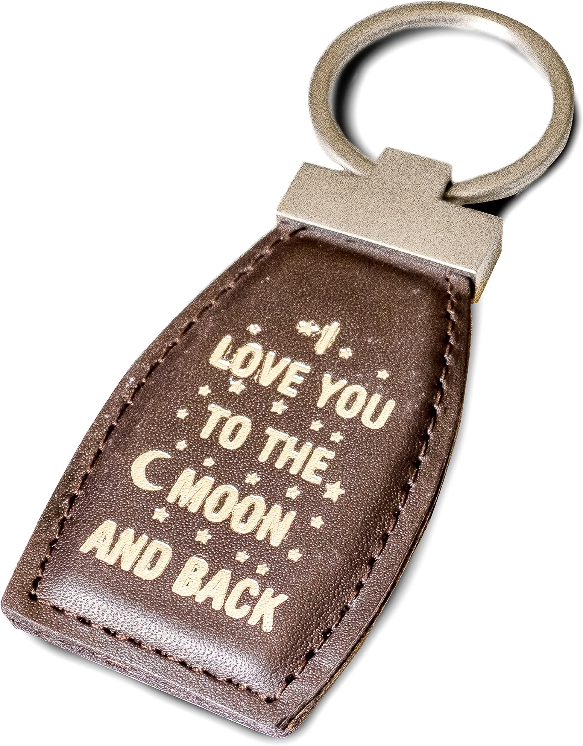 Valentines Day Gifts For Him - I Love You To The Moon And Back Keychain