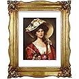 SIMON'S SHOP 11x14 Picture Frame with Mat, Baroque Picture Frames 11x14 Display Picture 8x10 with Mat Vertically or Horizontally, Vintage Photo Frame 11 x 14