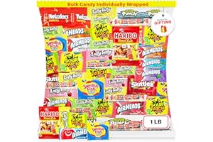 Sweet Gifting Assorted Candy Variety Pack 1 Lbs Bulk Candy Individually Wrapped Halloween Candy Bag for Birthday Party - Candy Bulk Assortment Dulces - Pinata Mixed Candy Bags Party Favors for Kids