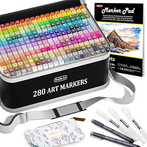 Shuttle Art 280 Colors Dual Tip Alcohol Based Art Markers, 279