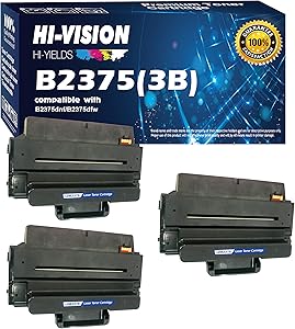 HI-VISION HI-YIELDS Compatible B2375 593-BBBJ 8PTH4 (3 Pack) Black [10,000 Page] Toner Cartridge Replacement for B2375dnf, B2375dfw Multifunction Printers