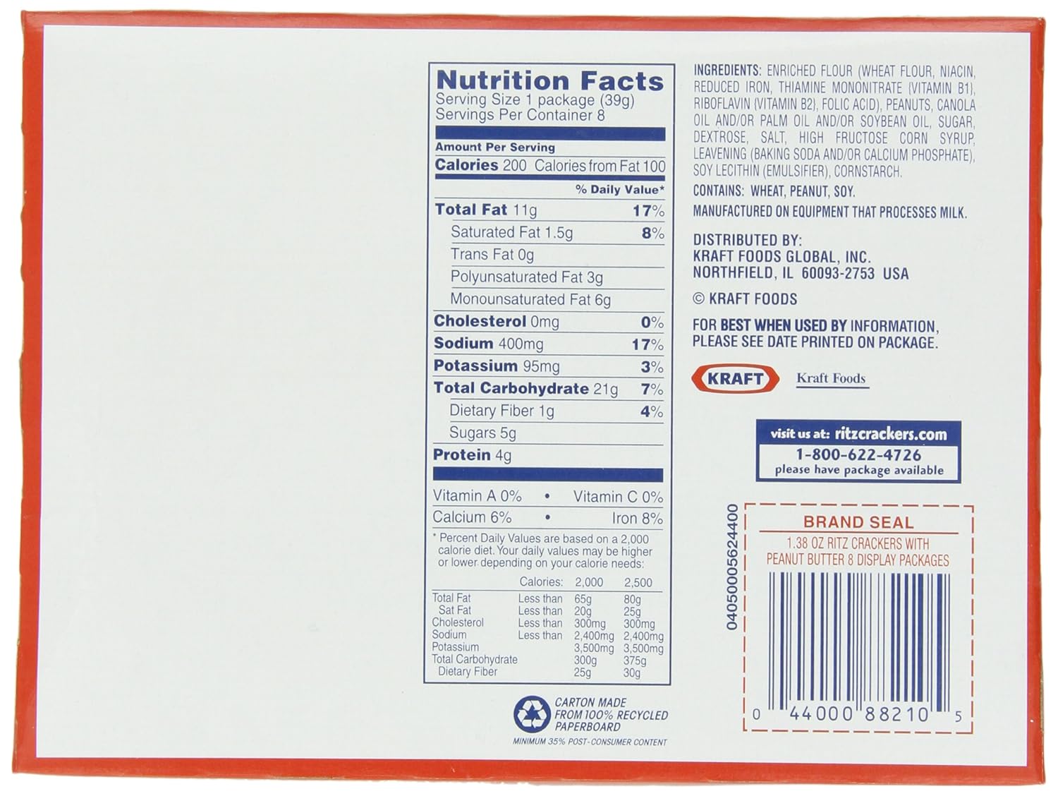 32 Ritz Crackers Food Label Label Design Ideas 2020