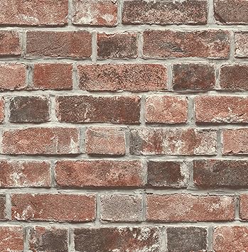 pics Distressed Brick Wallpaper new nextwall distressed brick peel and stick wallpaper red