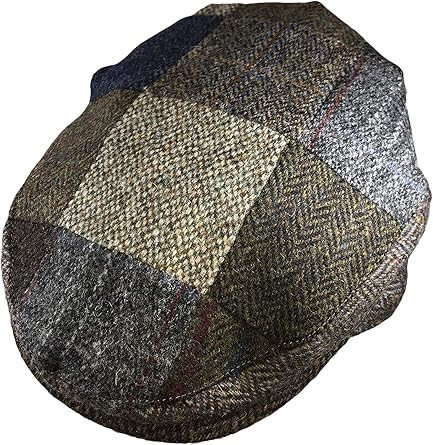 harris tweed patchwork cap