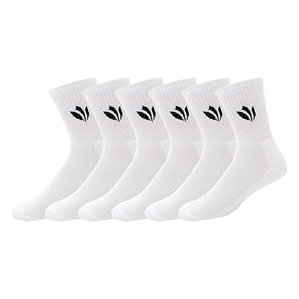 Fresh Feet Organic Cotton Odour Free Mid-Calf Socks - Value for Money Pack (6 Pairs)