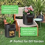 Ohiyoo Potato Grow Bags 15 Gallon 5 Pack with Handles & Window Flap view 2