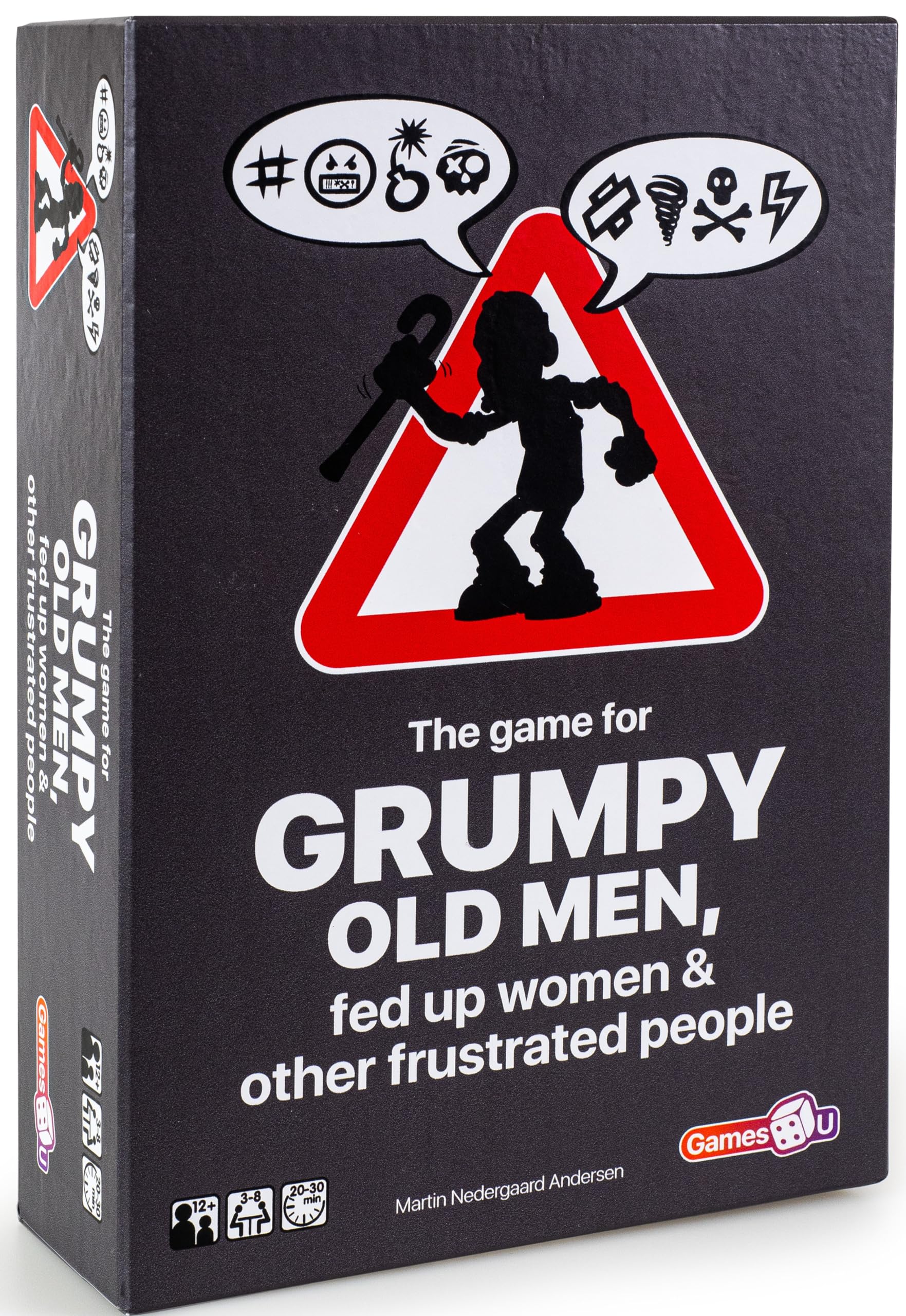 Grumpy Old Men, Party or Family Game, Work Out What Makes Your Friends Most Annoyed, for Ages 8+, 3-8 players, Black