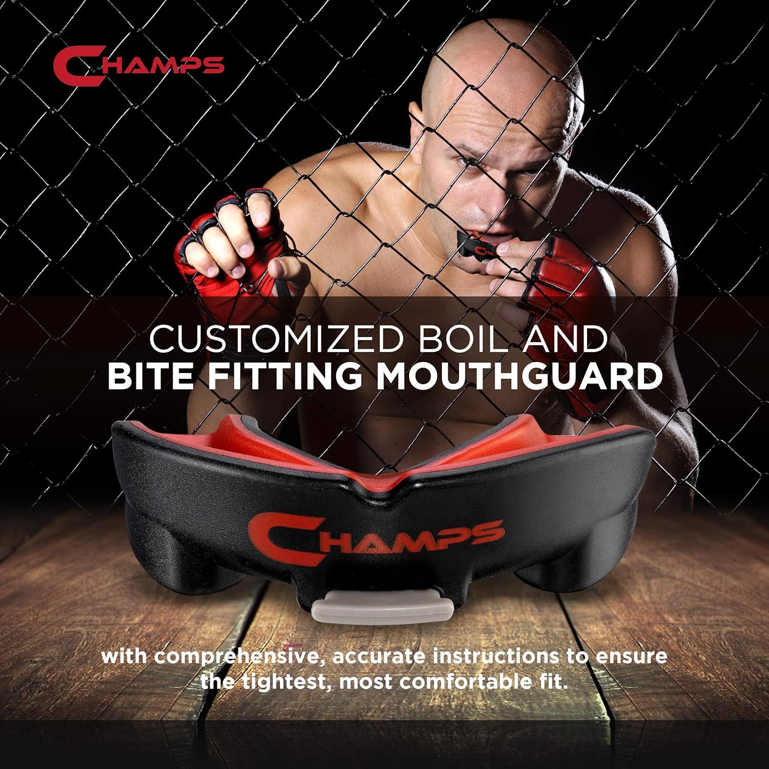 Champs Breathable Mouthguard for Boxing, Jiu Jitsu, MMA, Muay Thai, Sports, and Wrestling. Easy Fit Boxing Mouthguard Super Tough MMA Mouthguard. Combat Sports Mouthpiece : Sports & Outdoors