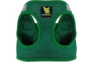EcoBark Dog Harness - Luxury Step in Mesh Dog Harnesses in Forest Green - Soft & Secure Dog Harness Vest Body Wrap