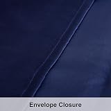 NTBAY Silk Satin Pillowcases 2 Pack 50x75 cm Navy Envelope Closure view 3