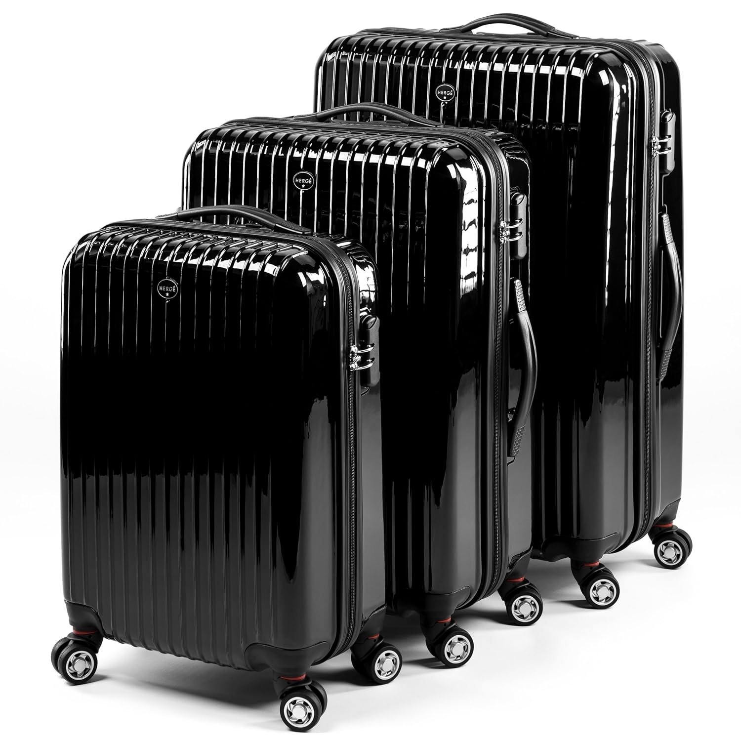 HERGÉ Trolley set of 3 lightweight hardshell suitcases XB three pcs