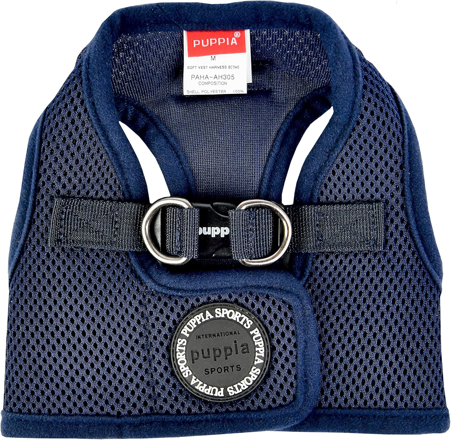 Puppia Dog Harness small dog and medium dog - Soft Vest in many colours - Also usable as Puppy Harness - Anti Pull Dog Lead, Navy, XXL