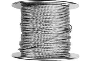 LAUREOLA INDUSTRIES Laureola 3/32" Stainless Steel Aircraft Wire Rope 304 Grade 7x19 - Versatile Uses in Construction, DIY, Outdoors, Marine Rigging, Agriculture, and Industrial Applications - 250ft