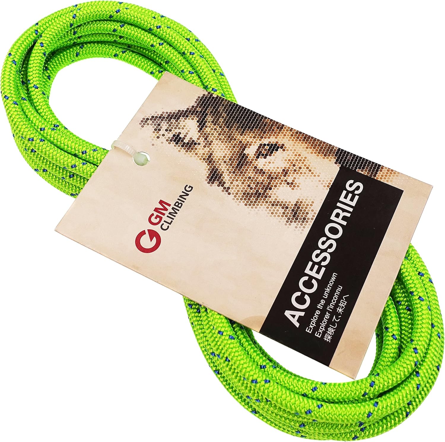 GM CLIMBING 6mm Accessory Cord Rope Double Braid Black Pre Cut CE : Sports & Outdoors