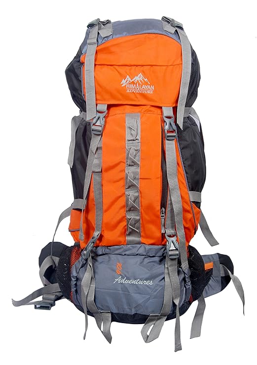 Himalayan Adventures 90 Ltrs Orange Backpack/Rucksack/Travelling Bag/Hiking Bag/Adventure Bag/Camping Bag (Nylon, HA-8106)