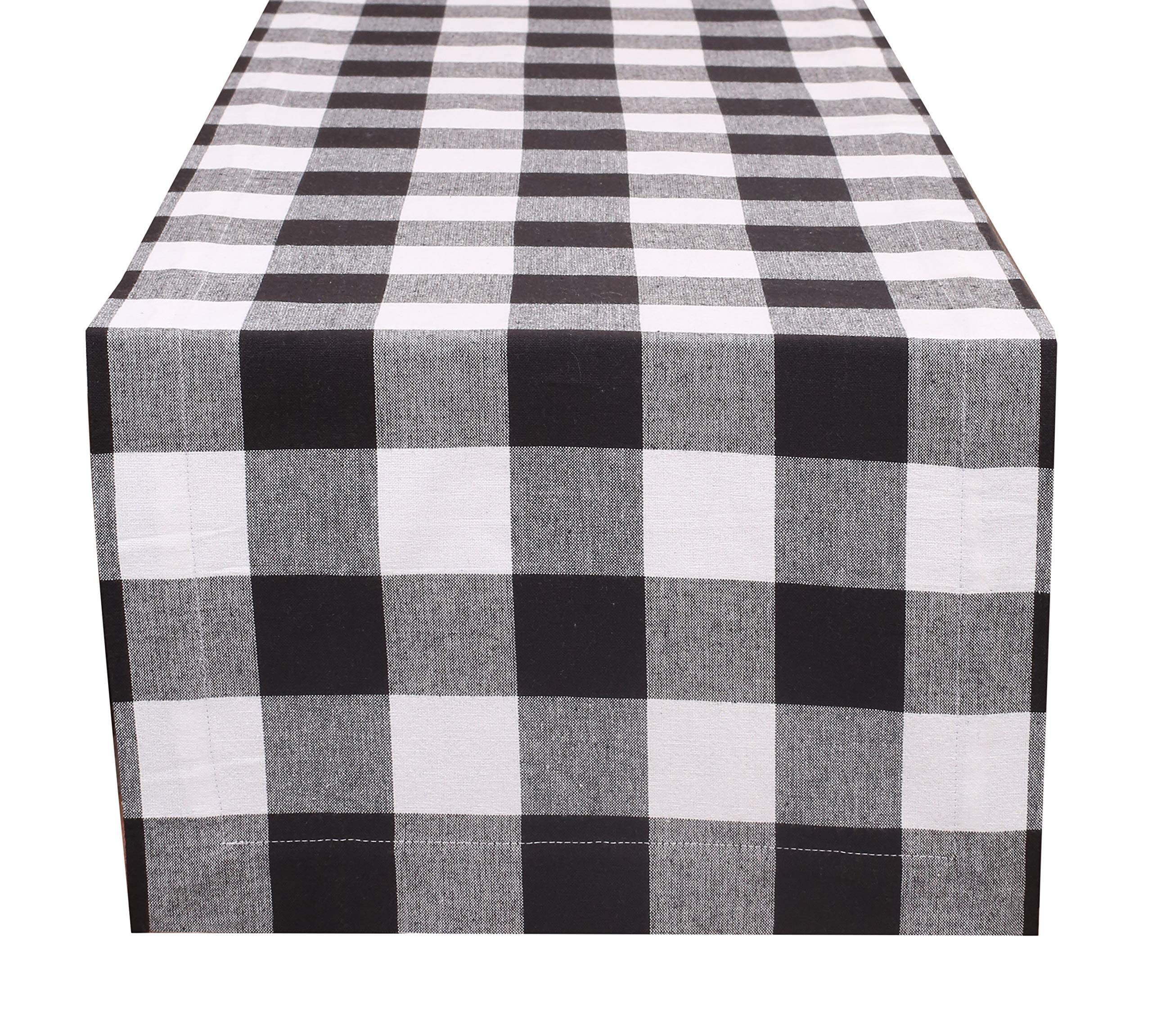 Buffalo Check Table Runner 16x72 Black /White
