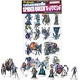 Arcknight Flat Plastic Miniatures: Spider Queen's HORDE; 31 Unique Arachnid and Drow-Themed Enemy Minis for DnD 5e and Pathfinder; Affordable, Skinny Figurines for Dungeons and Dragons and TTRPG games