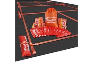 Singker PortablePickleball Court Marking Kit,Innovative, 10 Zippered sandbags Keep thewind from Messing Around,Temporary Pick