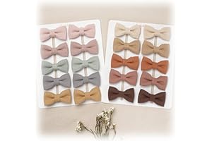 FANCY CLOUDS Baby Hair Clips with Baby Girl Bows,20pc Boutique Handmade Fully Lined Hair Barrettes Hair Accessories for All Age Girls Toddlers Infants