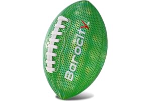 Barocity Football Premium Boy and Girl Official Match Ball with Reflective Iridescent Rainbow Hex Pattern, Durable Indoor, Outdoor, Training Practice Game Playtime