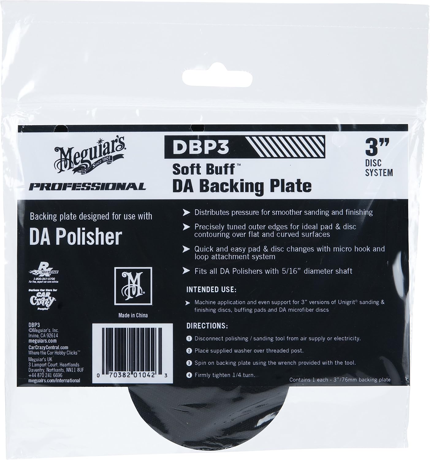 Meguiar’s DBP3 3 inch DA Backing Plate for a Dual Action Polisher ...