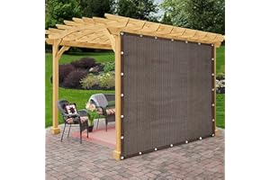 Abrotain Fence Privacy Screen Balcony Sun Shade Cloth 9'9"x9'9" 80% Shade Fabric Outdoor Patio Screens Mesh Panels Apartments Railing Cover UV Protection for Backyard Garden Porch Deck