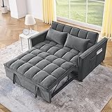 Tufted Convertible Futon Loveseat Pull Out Couch