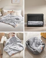 Feandrea XXL Waterproof Dog Blanket 203x152 cm Reversible Grey Ombré view 4