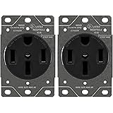 ENERLITES 50 Amp Range Receptacle Outlet for RV, Wielding, Electric Vehicles, NEMA 14-50R, 3- Pole, 4 Wire (8, 6, 4 AWG Coppe