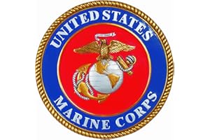 Spoontiques - Garden Décor - U.S. Marines Stepping Stone - Decorative Stone for Garden