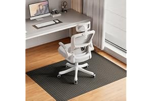 Delamu Office Chair Mat for Hardwood Floor, 36"×48" Floor Protector for Under Desk Computer Rolling Chair Mat, Anti-Slip PVC Chair Mats for Office Home (Black Brown)