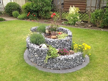 Gabionen Witten Gabionen 150x190x100 Cm Krauterspirale Krauterbeet Garten Amazon De Garten