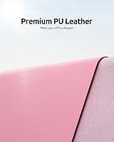 YSAGi Leather Desk Mat Large 60x35 cm Non-Slip Waterproof Pink view 2