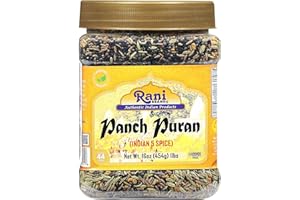 RANI BRAND AUTHENTIC INDIAN PRODUCTS Rani Panch Puran (5 Spice) 16oz (1lb) 454g PET Jar ~ All Natural | Vegan | Gluten Friendly | NON-GMO | Kosher | Indian Origin (Equal Blend of Fenugreek, Mustard, Kalonji/Nigella, Fennel and Cumin)