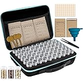 Seed Storage Organizer Box with 120 Containers, Zipper Bag, Seed Envelopes, Labels, Funnels & Tweezers – Seed Saver Storage Kit for Gardeners