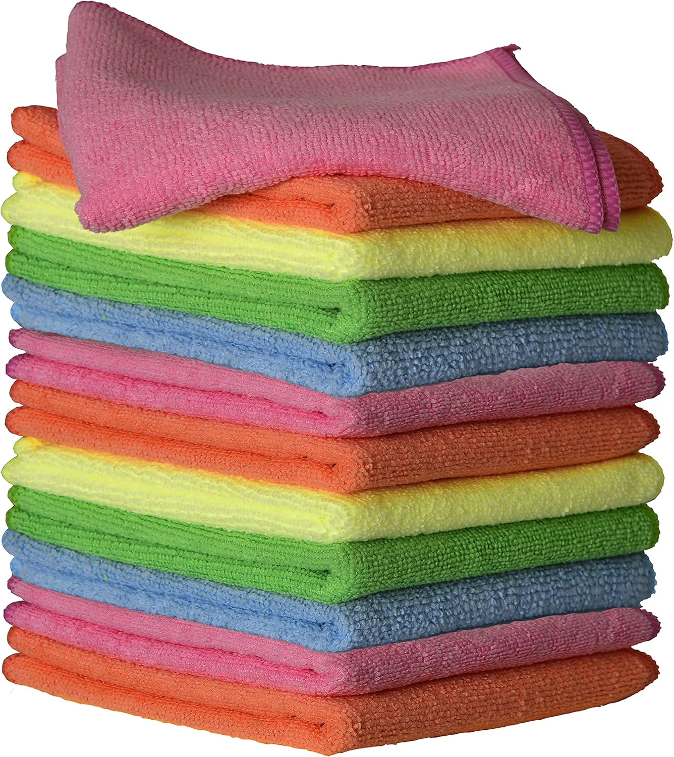 Pack of 12 - Microfiber Cleaning Cloth - Size: 12" x 12'': Health & Personal Care