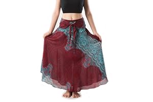 Banjamath® Women's Long Bohemian Style Gypsy Boho Hippie Skirt