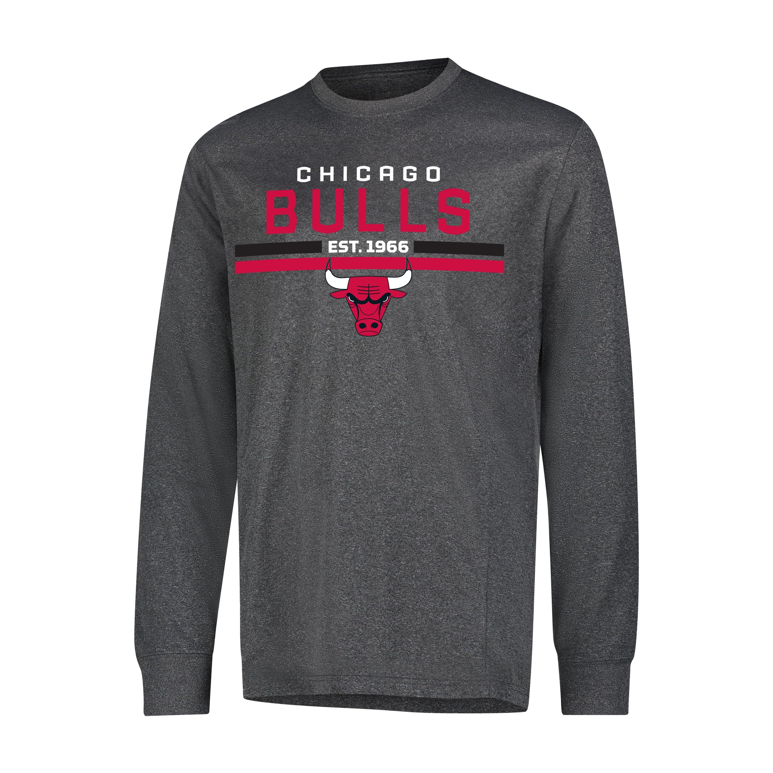 Ultra Game NBA Men's Active Long Sleeve Super Soft T-Shirt Charcoal Heather