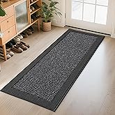 BEQHAUSE Indoor Door Mat 24" x 60", Dirt Trapper Door Mats Non-Slip Entryway Rugs Washable, Resist Dirt Absorbent Welcome Mat, Low Profile Floor Mats for Front Back Door and Entryway, Charcoal