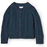 Amazon Essentials x Sofia Grainge Unisex Toddlers and Babies' Cable Knit Cotton Fisherman Cardigan Sweater