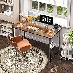Coleshome 48 Inch Computer Desk, Modern Simple