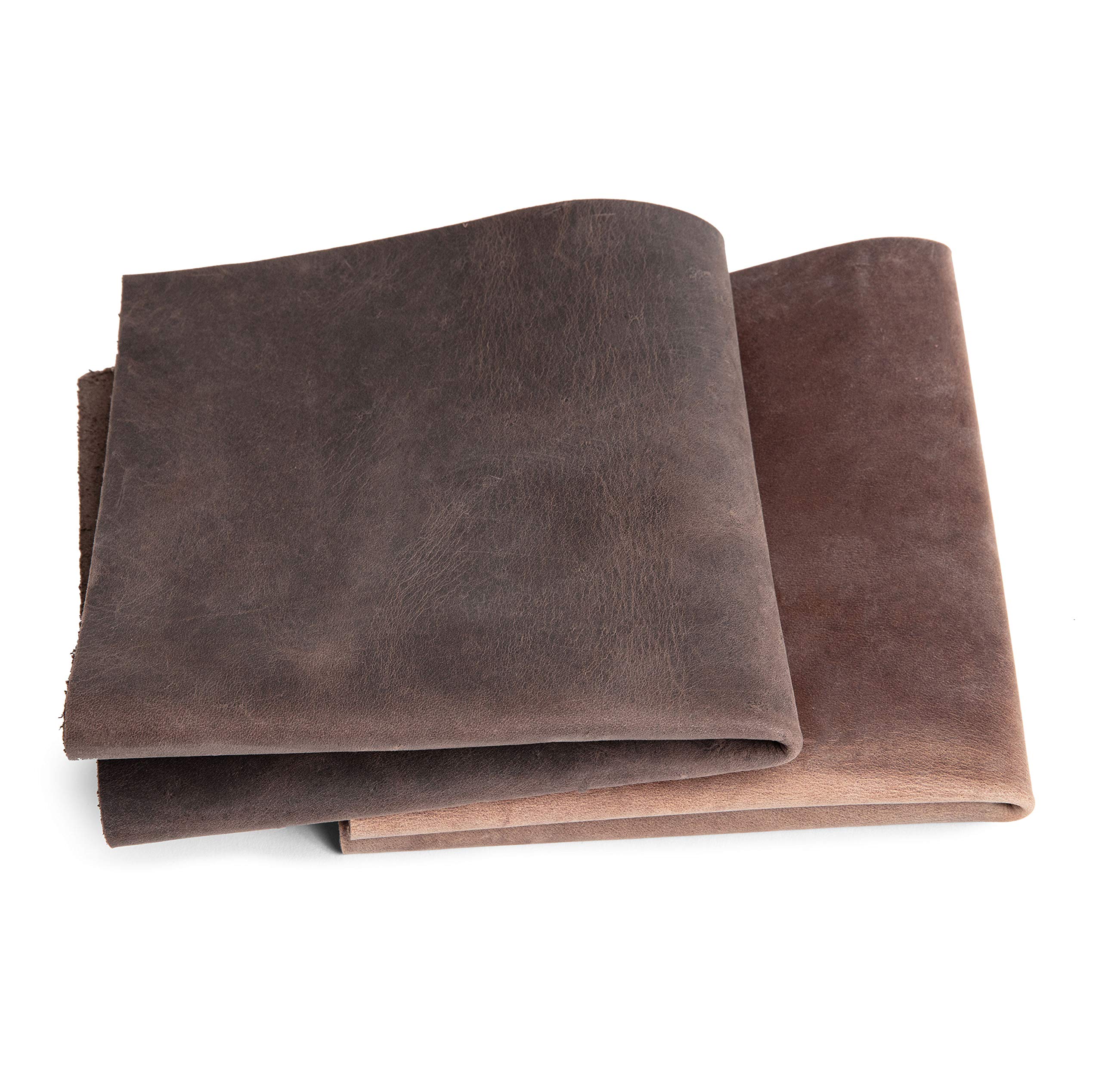 CLUB4BRANDS Vintage retro cowhide | Brown | Pull-up effect, greased leather, thick leather, antique look leather | Leathercraft, for crafting, upholstering, decoration | pieces of leather | Format A5