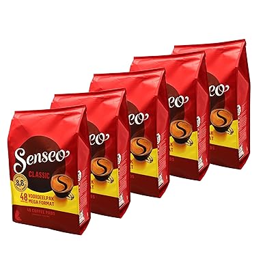 Senseo Kaffeepads Classic/Klassisch, 5er Pack, Intensiver und Vollmundiger Geschmack, Kaffee, 240 Pads