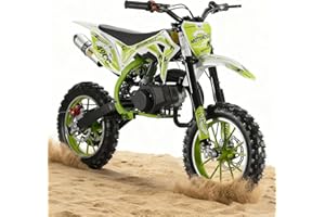 pofluany 50cc Kids Dirt Bike, Gas Dirt Bike Max Load 330Lbs, 2-Stroke Gas Power Motocross, Mini Bike Gas Powered, Off Road Mini Motorcycle Max Speed 25MPH for More Summer Fun
