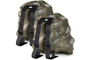 GearOZ Duck Decoy Bag 31.5"x31.5" Mesh Decoy Bag for Goose Turkey Waterfowl Decoys, Durable Decoy Bags Duck Hunting Gear Backpack Light Weight with Adjustable Comfort Shoulder Straps