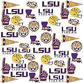 LSU Tigers Vinyl Sticker Pack – 50‑Count Large Waterproof Decals for Laptop, Water Bottle, Tablet, Skateboard, Car, and Indoor/Outdoor Use