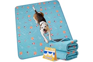 Sunheir Washable Pee Pads for Dogs, 2-Pack Reusable Puppy Pads, Waterproof Non-Slip Wee Wee Pad, Absorbent and Leakproof Training Mats for Potty, Crate, Playpen, Bed, Sofa, 24"x 36"