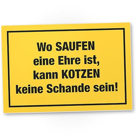Dankedir Saufen Ehre Kunststoff Schild Mit Spruch Lustiges Geschenk Für Ihn Geschenkidee Geburtstagsgeschenk Männerjungs Party Deko Zubehör