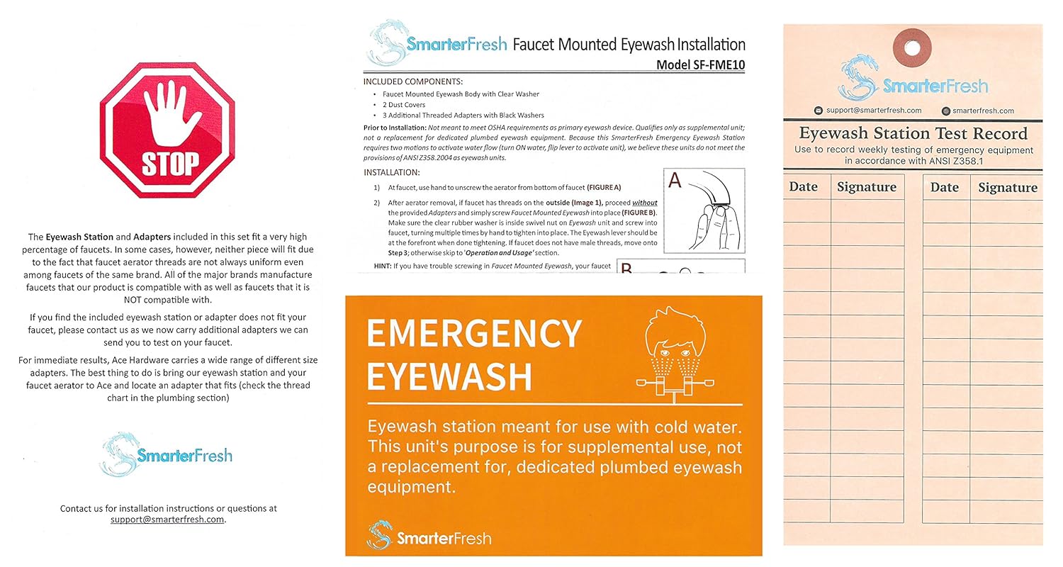 Eye Wash Sink Faucet Mount Emergency Eye Wash Station For Sink