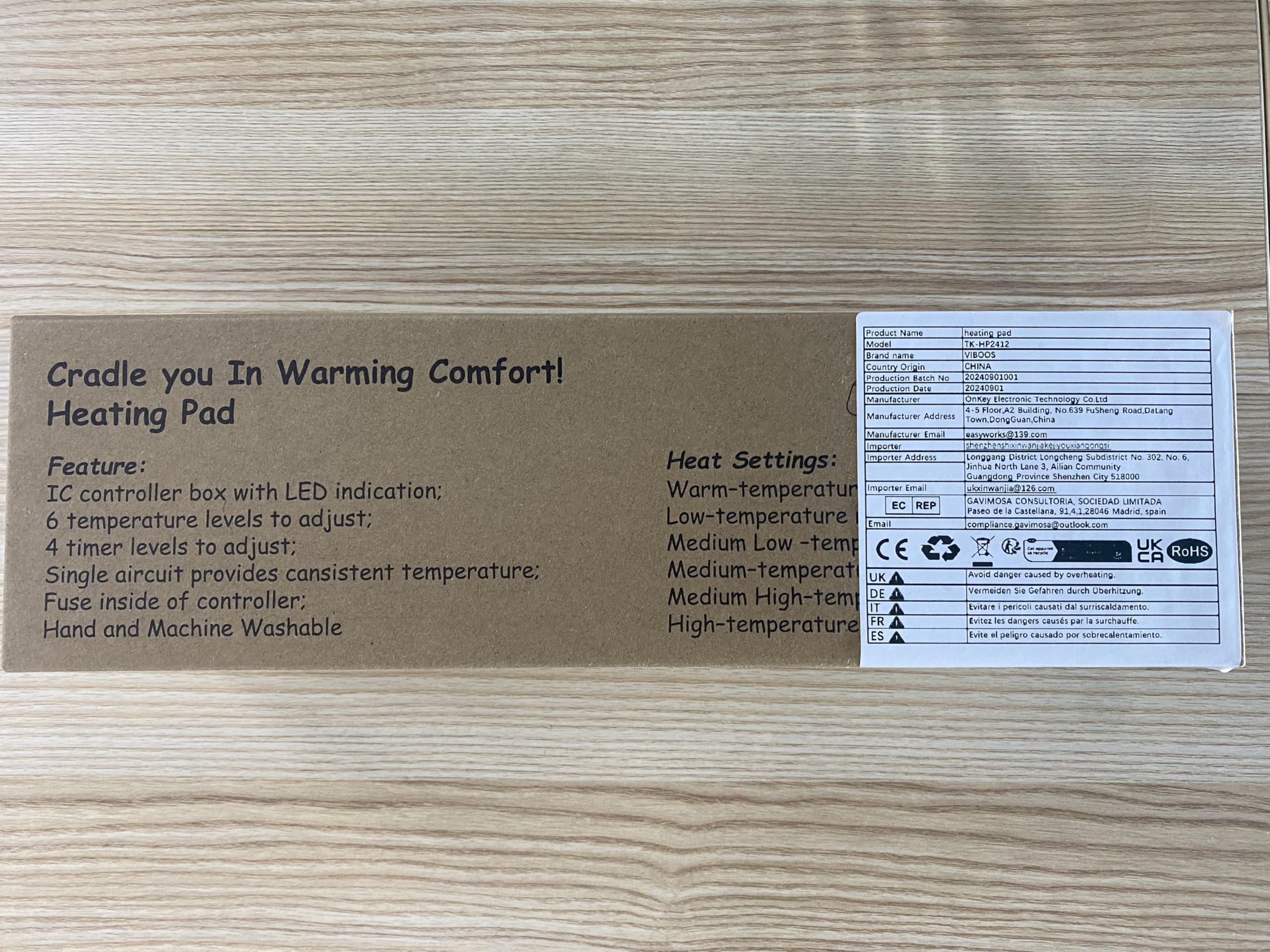 Heating pad, Electric Heat Pad with Automatic Switch-Off and 6 Temperature Levels Heating pad for Back Neck Shoulder Belly Heating Technology - Machine Washable. (12